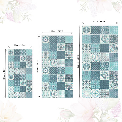 Film adhésif décoratif pour meuble Carreaux turquoise