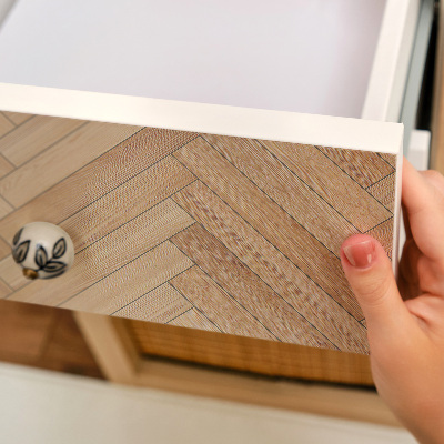 Revêtement adhésif pour meuble chevrons en bois