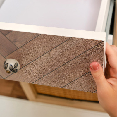 Film adhésif décoratif pour meuble chevrons en bois