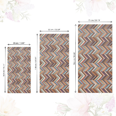 Revêtement adhésif pour meuble chevrons colorés