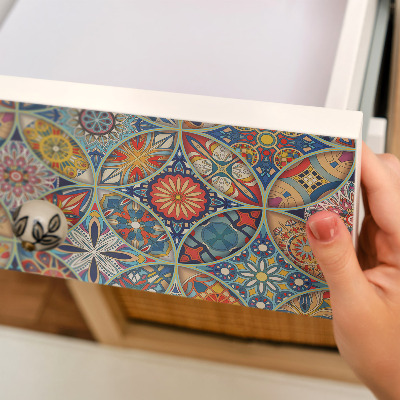 Film adhésif décoratif pour meuble mosaïque colorée