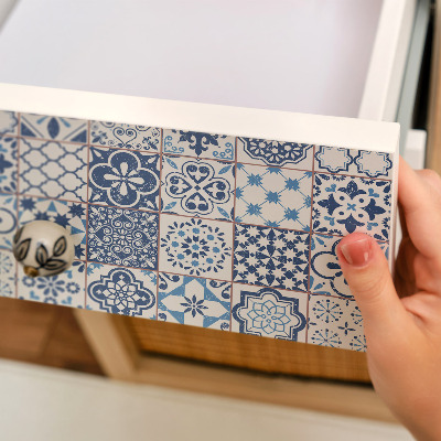 Adhésif pour meuble Mosaïque bleue