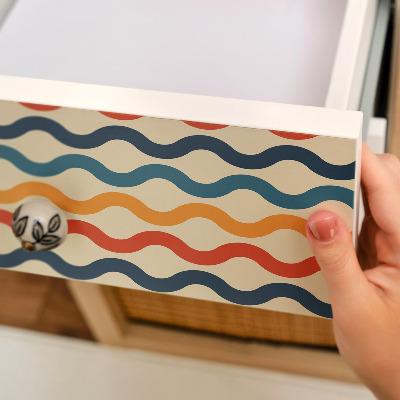 Revêtement adhésif pour meuble Vagues colorées