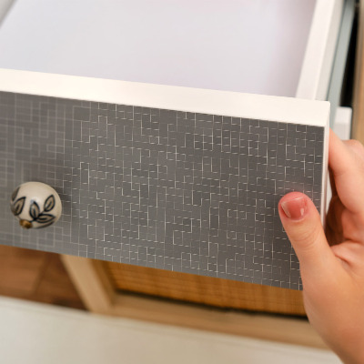 Film adhésif décoratif pour meuble lignes de la grille