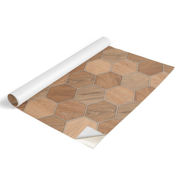Papier peint adhésif pour meuble mosaïque en bois