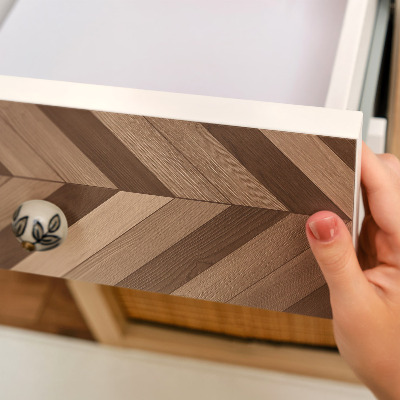 Papier peint adhésif pour meuble chevrons en bois