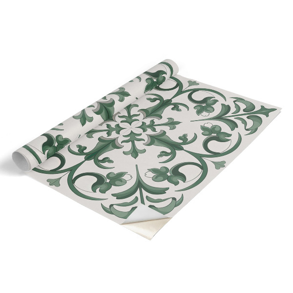 Papier adhésif pour meuble Ornements verts