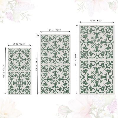 Papier adhésif pour meuble Ornements verts