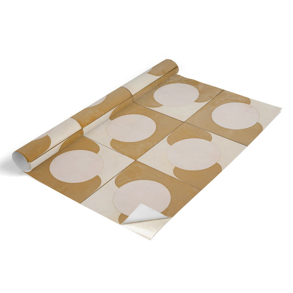 Papier adhésif pour meuble Formes de moutarde