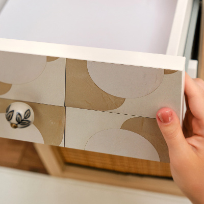 Papier adhésif pour meuble Formes de moutarde