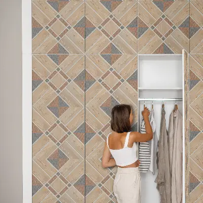 Revêtement adhésif pour meuble mosaïque en bois