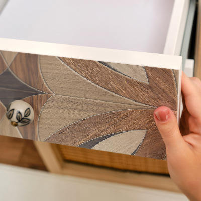 Film adhésif décoratif pour meuble fleurs en bois