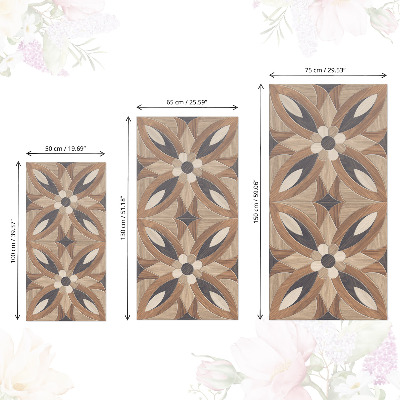 Film adhésif décoratif pour meuble fleurs en bois