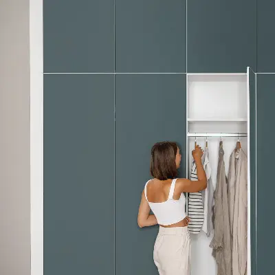 Papier peint adhésif pour meuble Turquoise profond