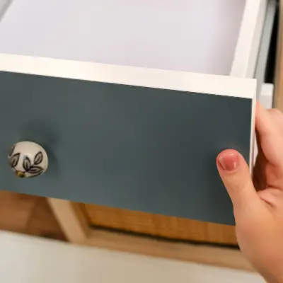 Papier peint adhésif pour meuble Turquoise profond