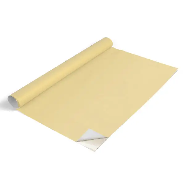 Papier peint adhésif pour meuble jaune crème