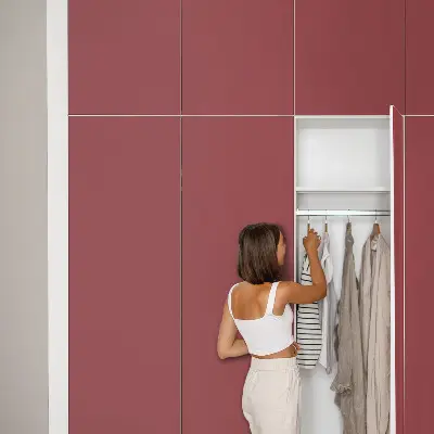 Revêtement adhésif pour meuble couleur bordeaux