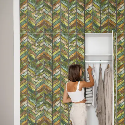 Film adhésif décoratif pour meuble Feuilles de vitrail
