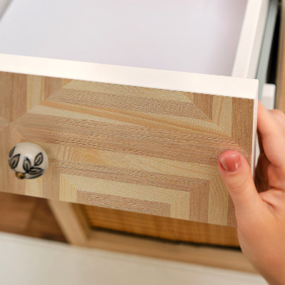 Papier peint adhésif pour meuble Géométrie en bois