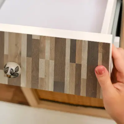 Papier adhésif pour meuble abstraction en bois