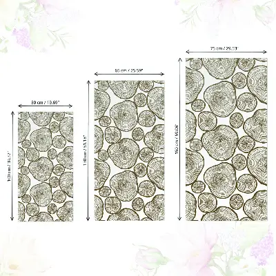 Papier adhésif pour meuble cercles en bois