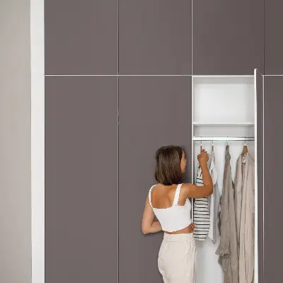 Papier adhésif pour meuble Brun délavé