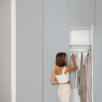 Film adhésif décoratif pour meuble Gris clair