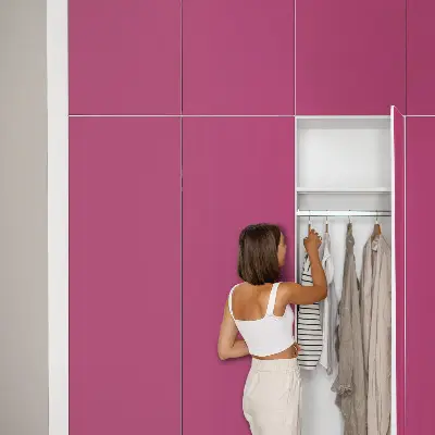 Revêtement adhésif pour meuble Rose intense
