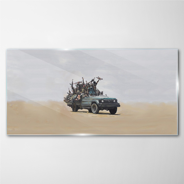 Tableau sur verre La guerre de Banksy