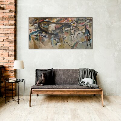 Tableau imprimé sur verre Composition V Kandinsky