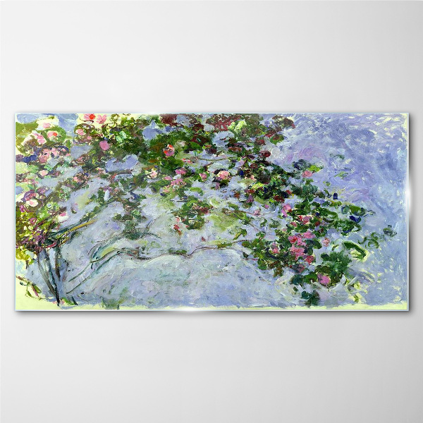 Tableau verre imprimé Les Roses Claude Monet