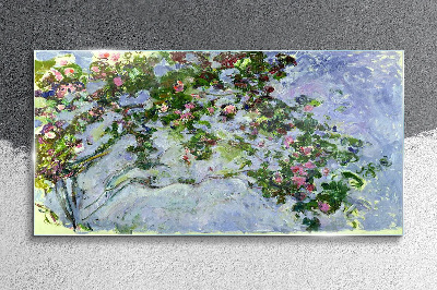 Tableau verre imprimé Les Roses Claude Monet
