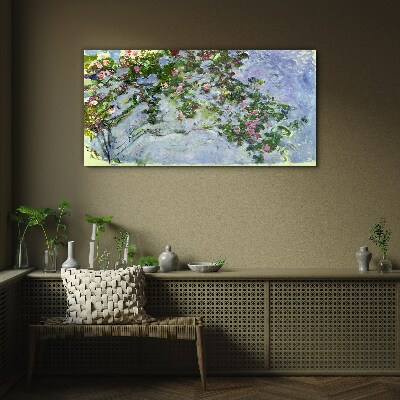 Tableau verre imprimé Les Roses Claude Monet