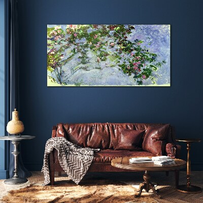 Tableau verre imprimé Les Roses Claude Monet