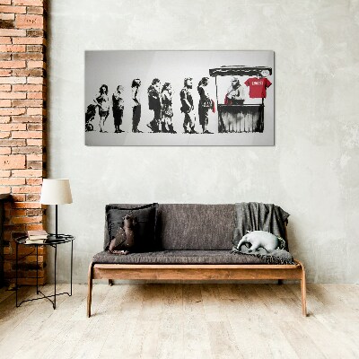 Tableau photo sur verre Festival Banksy