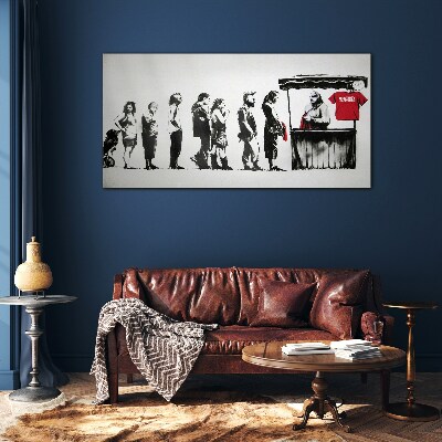 Tableau photo sur verre Festival Banksy