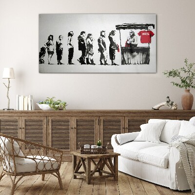 Tableau photo sur verre Festival Banksy