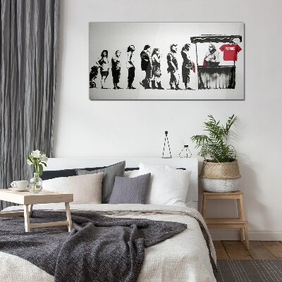 Tableau photo sur verre Festival Banksy