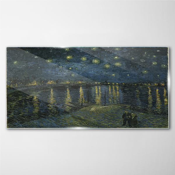Tableau sur verre Étoiles sur le Rhône