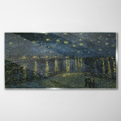 Tableau sur verre Étoiles sur le Rhône