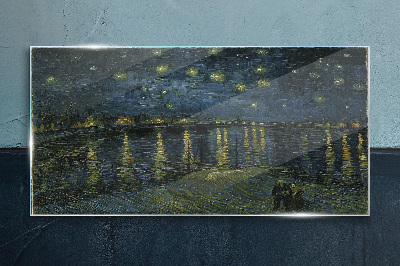 Tableau sur verre Étoiles sur le Rhône