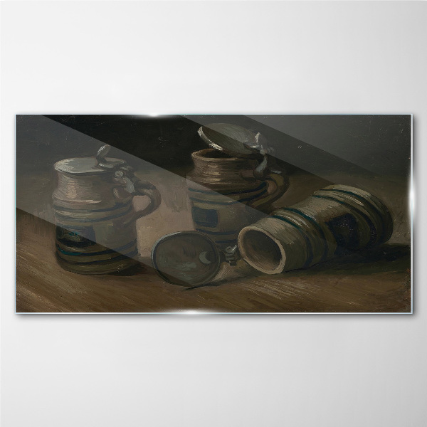 Tableau photo sur verre Tasses anciennes sur la table