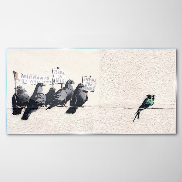 Tableau en verre Les oiseaux et le message de la migration