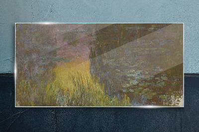Tableau imprimé sur verre Reflet doré dans l'eau