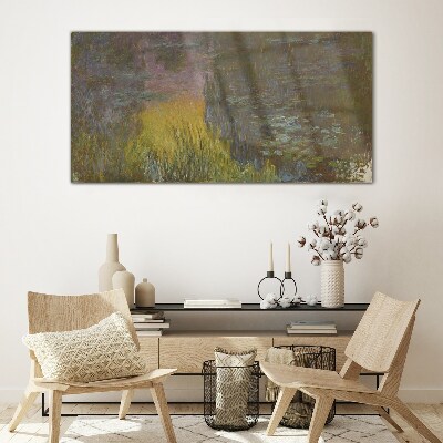 Tableau imprimé sur verre Reflet doré dans l'eau