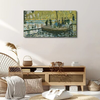 Tableau sur verre Une journée d'été sur la rivière