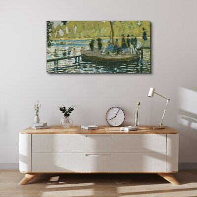 Tableau sur verre Une journée d'été sur la rivière