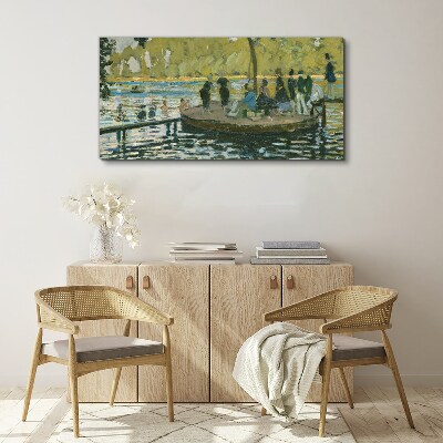 Tableau sur verre Une journée d'été sur la rivière