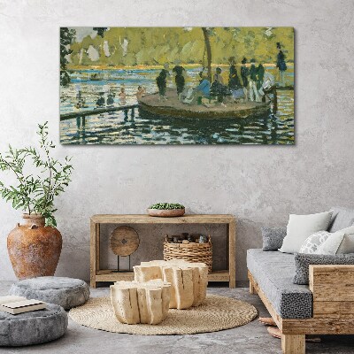 Tableau sur verre Une journée d'été sur la rivière