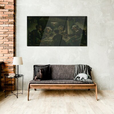 Tableau en verre Souper dans le nuage d'ombre